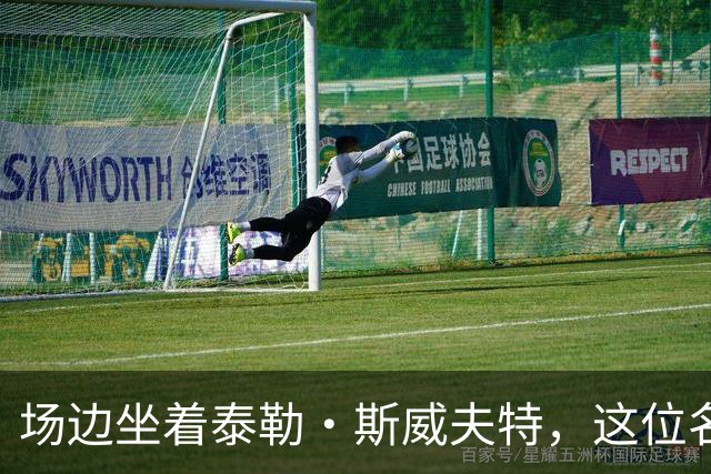 场边坐着泰勒·斯威夫特，这位名帅假装看手机不敢搭话